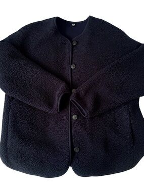 Uniqlo Pile Lined Fleece Relaxed Cardigan